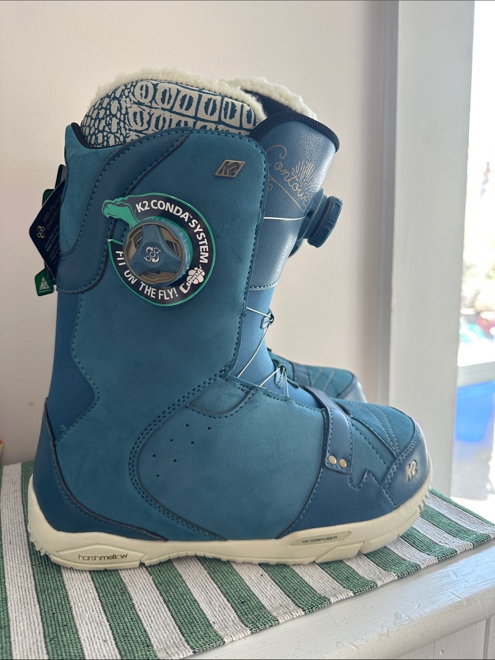 K2 Women's Teal Snowboard Boots - Comfort Fit Winter Boots